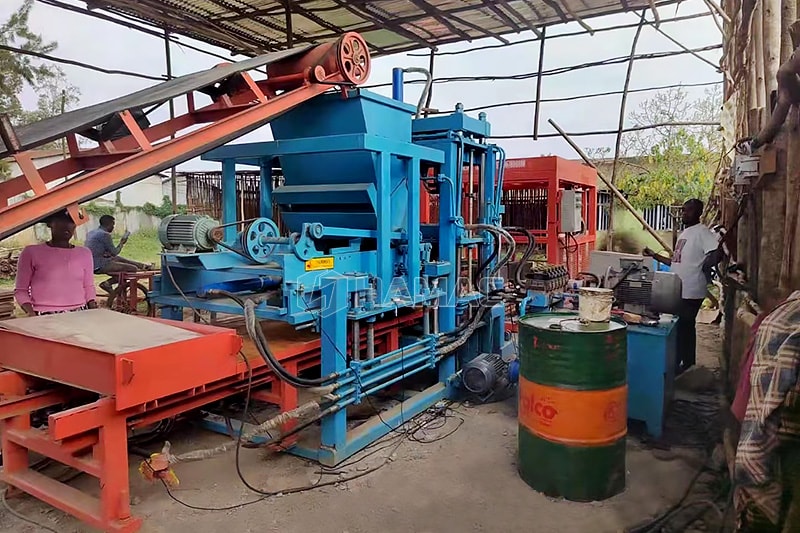 Concrete brick making machine in Ethiopia