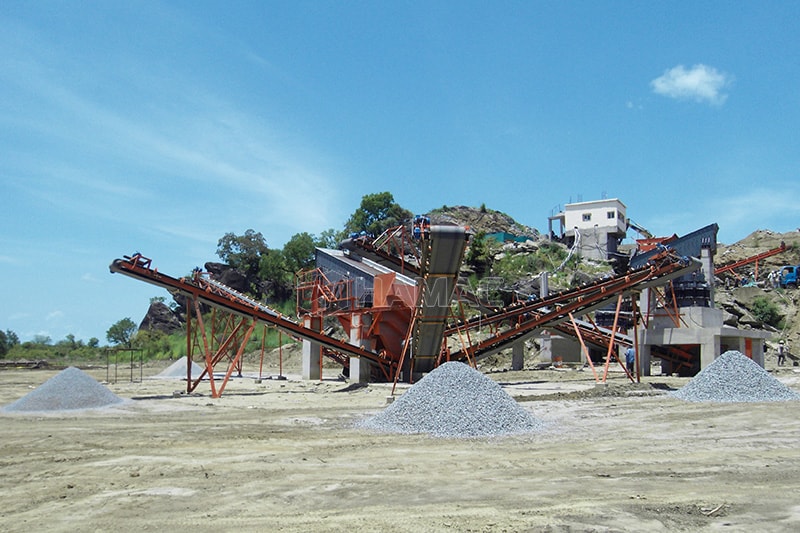 Aggregate production line in South Sudan