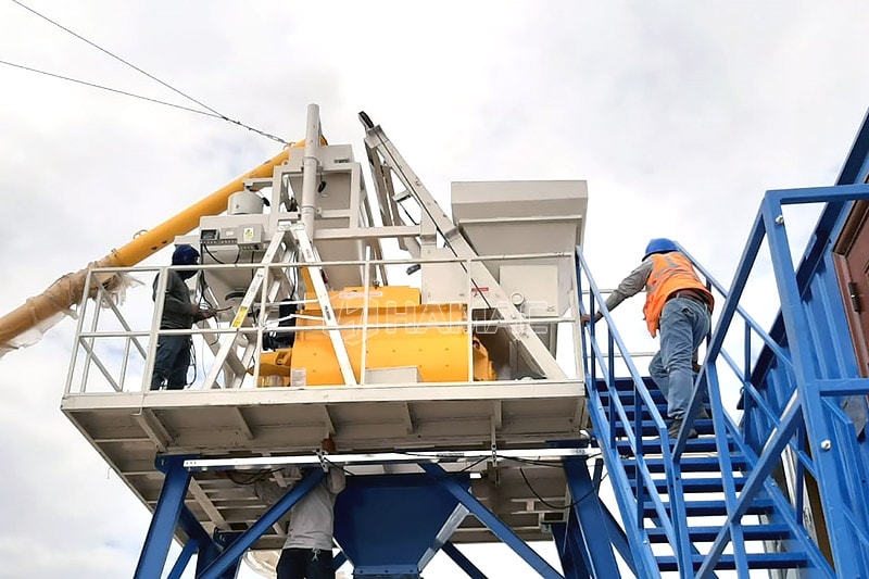 concrete batching plant commissioning by local technician