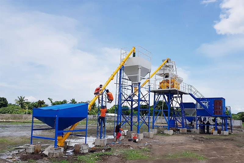 Wet type concrete batching plant in Cebu