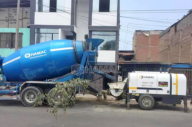 La bomba de hormigón diésel DHBT50 tiene muchos trabajos en Perú