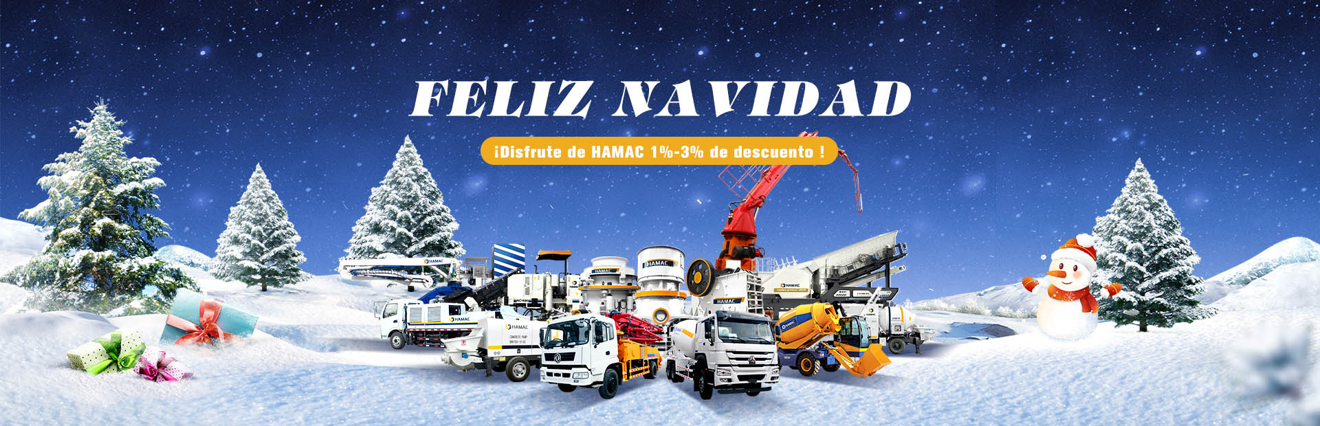 HAMAC, líder mundial en equipos de construcción, ofrece soluciones de primera calidad, como plantas dosificadoras de hormigón, plantas móviles, bombas y hormigoneras. En esta temporada festiva, celebramos nuestras valiosas alianzas y esperamos con entusiasmo respaldar sus próximos proyectos con nuestros equipos confiables e innovadores.