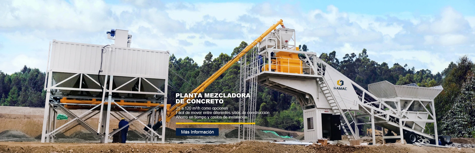 Planta mezcladora de concreto móvil