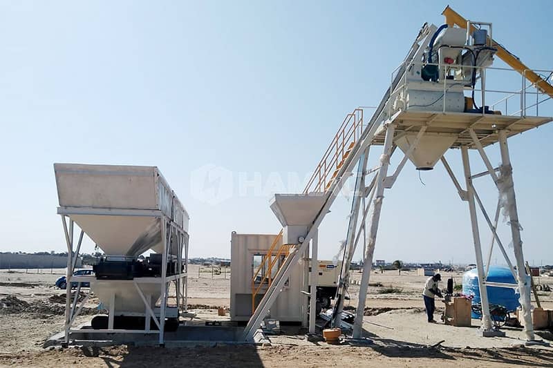 Planta dosificadora de hormigón HZS25 instalada en Piura, Perú