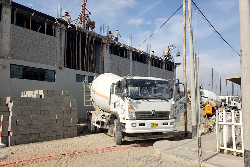 HZS50concrete batching plant in the Philippines