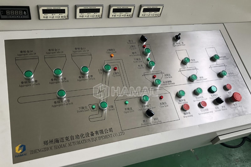 Control panel of HAMAC concrete batching plant