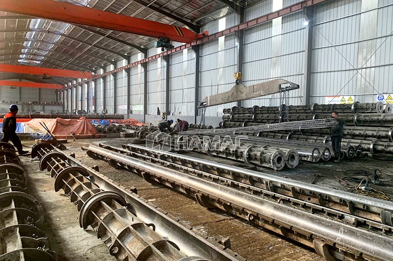 Concrete pole plant in China