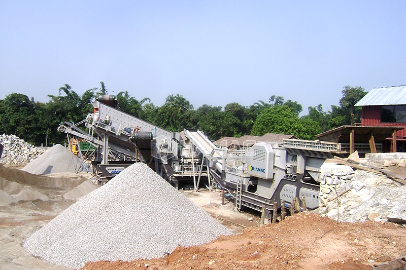 granite mobile crushing and screening plant in Myanmar