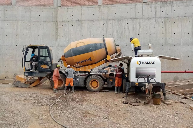 1. Self-loading concrete mixer and diesel concrete pump