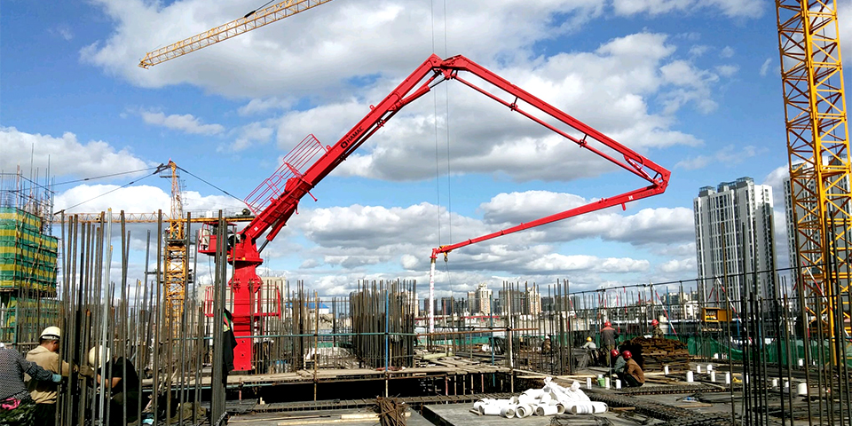 Brazo distribuidor de concreto