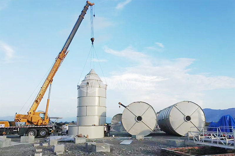 ¿Cómo ensamblar un silo de polvo de tipo atornillado?