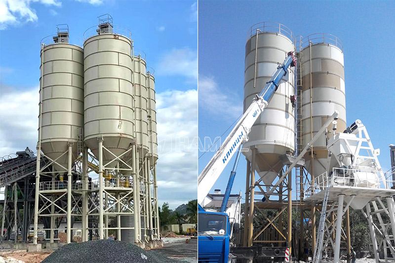 silo de cemento tipo atornillado