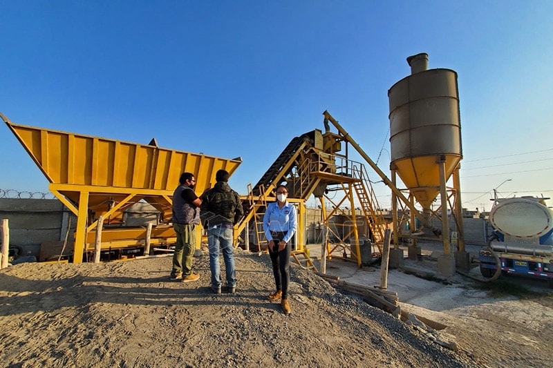 planta de hormigón por lotes secos