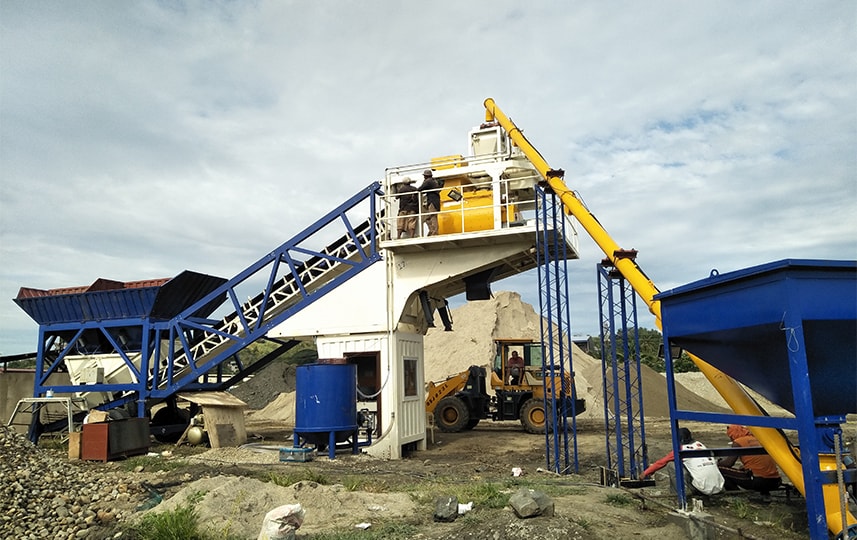 Planta dosificadora móvil de hormigón