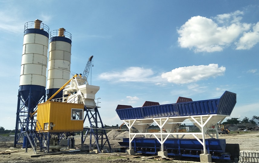 Planta dosificadora con elevador de cangilones