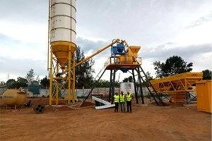 HZS35 Planta dosificadora de hormigón en Ruanda