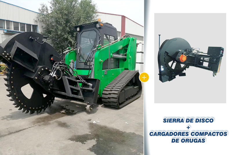 CARGADOR DE ORUGA CON SIERRA DE RUEDA